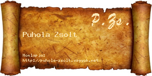 Puhola Zsolt névjegykártya