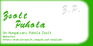 zsolt puhola business card